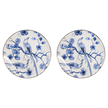 2PK LVD Orient Garden 20x12cm Porcelain Plate Round Tableware