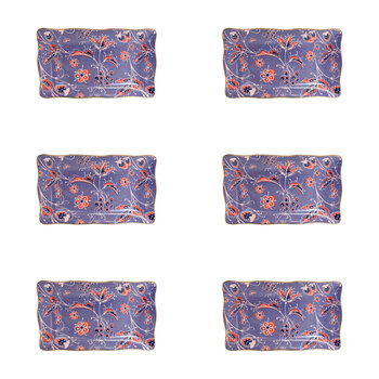 6PK LVD Porcelain Serving Plate Home/Kitchen Decor 12x20cm Berry