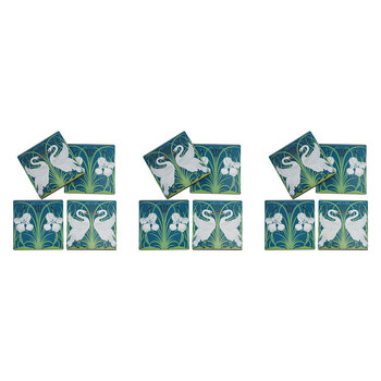 3x 4pc LVD Porcelain Coasters William Morris Home/Kitchen Decor 10cm Square