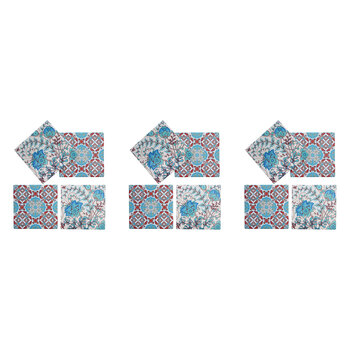 3x 4pc LVD Porcelain Coasters Mix Vintage Home/Kitchen Decor 10cm Square