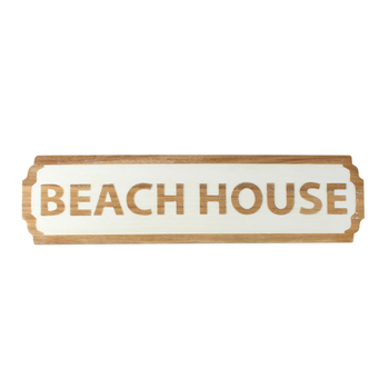 Maine & Crawford Hemi Wood 60x16cm Beach House Sign
