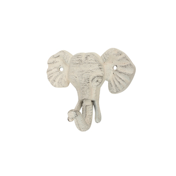 Maine & Crawford Baylee 13x11cm Cast Iron Hook Elephant Head w/ Trunk