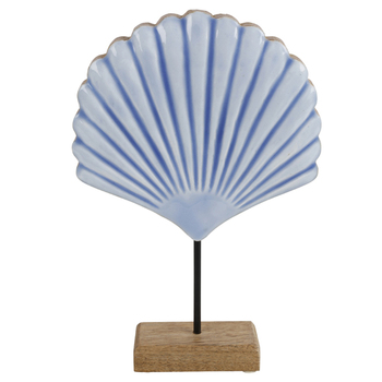 Maine & Crawford 7 Seas Wooden 29cm Seashell Ornament - Blue