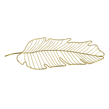 Maine & Crawford Mabbe 67cm Metal Wire Leaf Dish Display - Gold