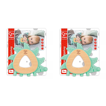 2PK Hape Teether Hedgehog Baby Soothing Teether Toy for Infants 0M+