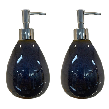 2PK Home Expression 18x9cm Bathroom Soap Dispenser - Stone Fade