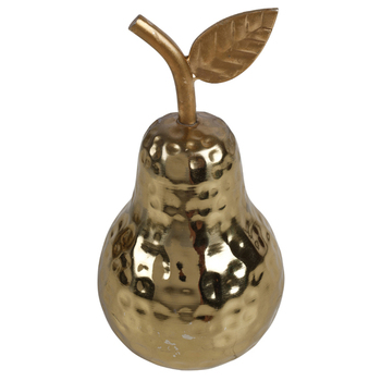 Maine & Crawford Seb 17cm Aluminum Pear Decor Ornament Brass/Gold