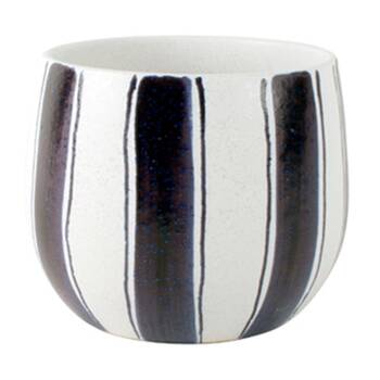 Maine & Crawford Arsenio 22x18cm Plant Pot w/ Drain Hole Plug - Blue/White