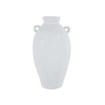 Maine & Crawford Huey 21x12cm Dolomite Hydria Flower Vase - White