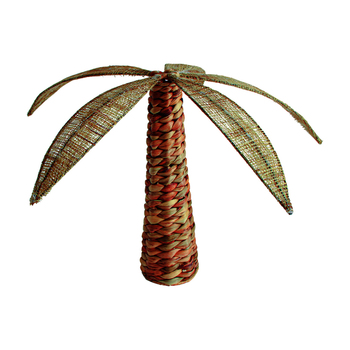 Maine & Crawford Kalice 55x34cm Seagrass Palm Tree Decor - Natural