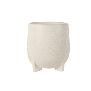 Maine & Crawford Alaia 21cm Ceramic Pot w/ Feet - Cream