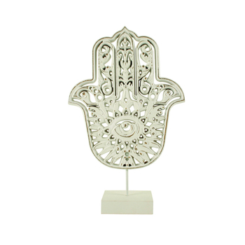Maine & Crawford Karma 39cm Hand On Stand Ornament - White