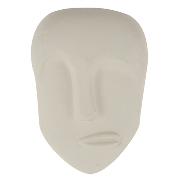 Maine & Crawford Troy Papier Mache 24cm Mask Wall Sculpture - Cream