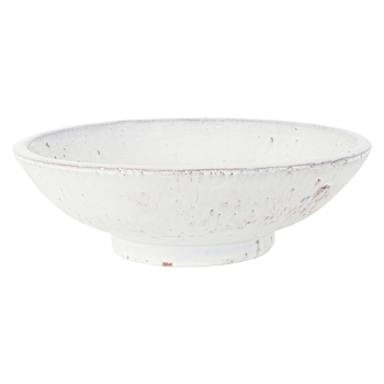 Maine & Crawford Daliah 31x10cm Terracotta Bowl - White
