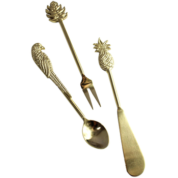 3pc LVD Aluminum Charcuterie Utensils Cutlery - Gold