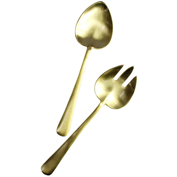 2pc LVD Brass Classic French Salad Server 25cm - Gold