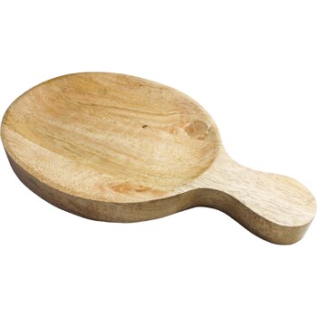 LVD Wooden 25.5cm Small Chapati Board w/ Handle Round - Brown