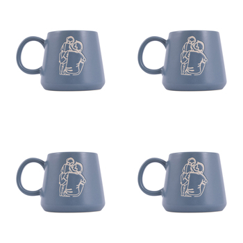 4PK Splosh Heartfelt Dad 440ml Stoneware Mug Coffee/Tea Cup - Blue