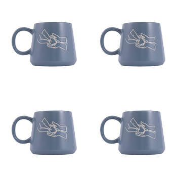 4PK Splosh Heartfelt Grandparent 440ml Stoneware Mug Coffee/Tea Cup - Blue