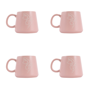 4PK Splosh Heartfelt Daughter 440ml Stoneware Mug Coffee/Tea Cup - Pink