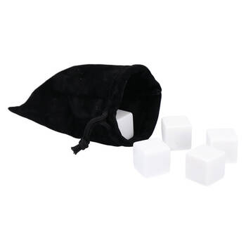 9pc Barcraft Gin Stones/Ice Cubes w/ Pouch Set - White