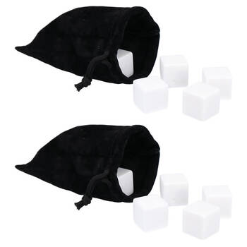 2x 9pc Barcraft Gin Stones/Ice Cubes w/ Pouch Set - White