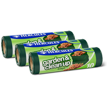 3x 10pc Hercules Garden Clean Up Bags 90Ltr