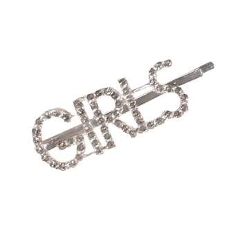 Culturesse 6.3cm Girls Rhinestone Hair Clip - Silver