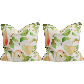 2PK LVD Cushion French Pear Decorative Home/Lounge Bedroom Decor 50x10cm Green