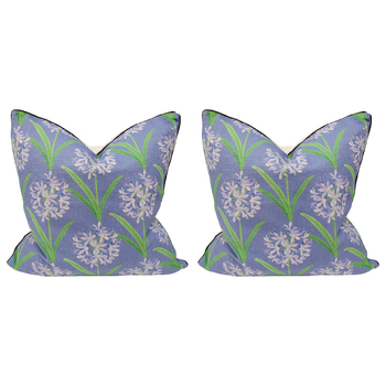 2PK LVD Cushion African Agapanthus Lily Home/Lounge Decor 50cm Square