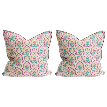 2PK LVD Cushion Buta Leaf Home/Lounge Decor 50cm Square