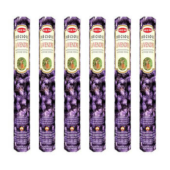 6x 20pc HEM Hexa Precious Lavender Scent Incense Sticks Meditation Fragrance
