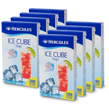 8x 12pc Hercules Ice Cube Bags Makes 2304pc Ice Cubes