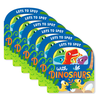 6PK Townhouse Lots to Spot Dinosaurs Kids Early Learning Book 1y+