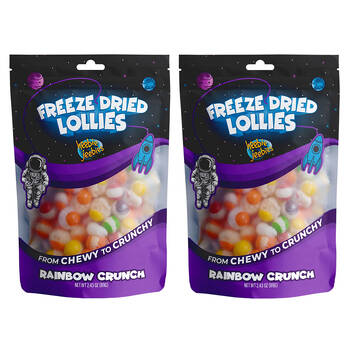 2PK Heebie Jeebies 69g Freeze Dried Rainbow Crunch Lollies