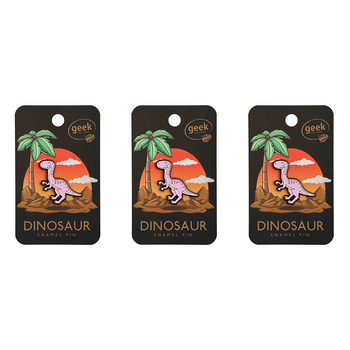 3PK Geek Culture Geek Culture Dinosaur Enamel Pin Badge - Velociraptor
