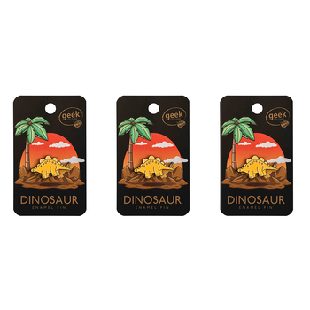 3PK Geek Culture Geek Culture Dinosaur Enamel Pin Badge - Stegosaurus