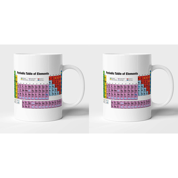 2PK Geek Culture Periodic Table Mug Coffee/Tea Drinking Cup 9.5cm
