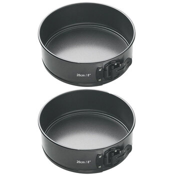 2x Mastercraft 20cm Round Heavy Base Spring Form Cake Pan