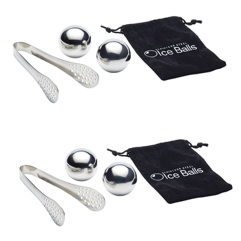 2PK Barcraft Stainless Steel Ice Ball Set