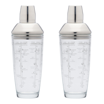 2PK Barcraft 700ml Boston Glass Cocktail Shaker
