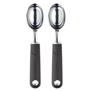 2PK MasterCraft Soft-Grip Stainless Steel Ice Cream Scoop