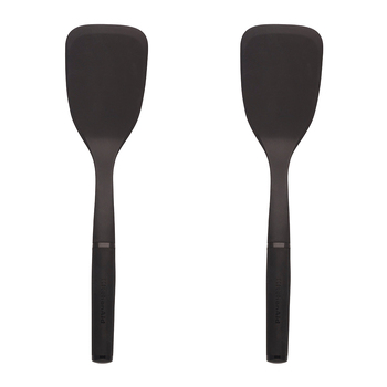 2PK KitchenAid Nylon Soft Touch Solid Turner - Black