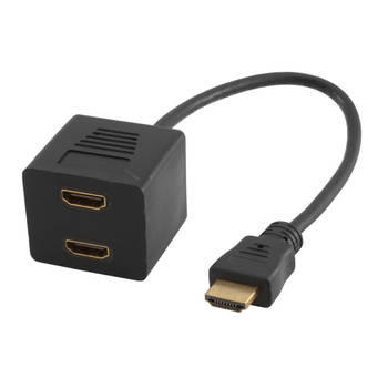 0.3M HDMI Plug to 2x Sockets