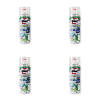 4PK Herios HM003 Shoe Deodorant Spray Odour Remover 200ml
