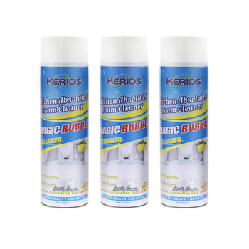 3PK Herios 650ml Kitchen Absolute Foam Cleaner Dirt/Grease Remover