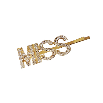 Culturesse Miss Rhinestone 5.9cm Hair Clip - Gold