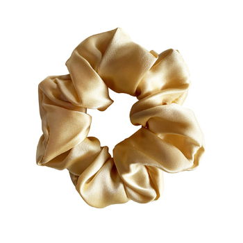 Culturesse Laurie 10cm Mulberry Silk Scrunchie - Gold