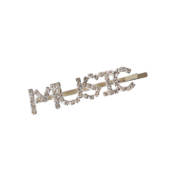 Culturesse Music Rhinestone 6.9cm Hair Clip - Silver