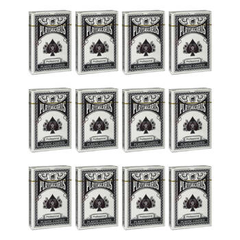 12x 52pc Home Line Professional Plastic Coated Playing Cards Poker Deck Blue